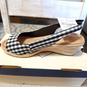 St. John's bay black wedges. Size 6.5 W.
